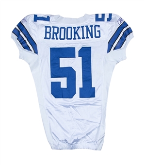 2010 Keith Brooking Game Used Dallas Cowboys Home Jersey Photo Matched To 8 Games 